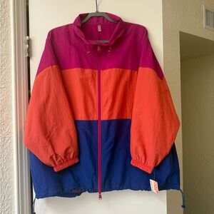 FP Movement Perfect Ten Colorblock Windbreaker NWT – Cayenne Combo Size S